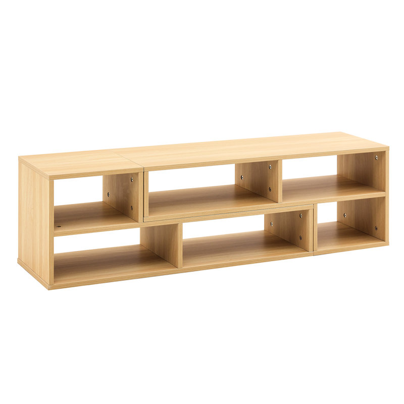 Gaming Tv Desk - Open Storage, 2 Pieces Cube, Cube Entertainment Shelf Modern Minimalist, Fits 45"-70" Tvs