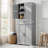 Gray Multi-Functional Bathroom Storage Cabinet With Smooth-Slide Drawers And Adjustable Shelves. Large Capacity, Sturdy, Practical, And Versatile.