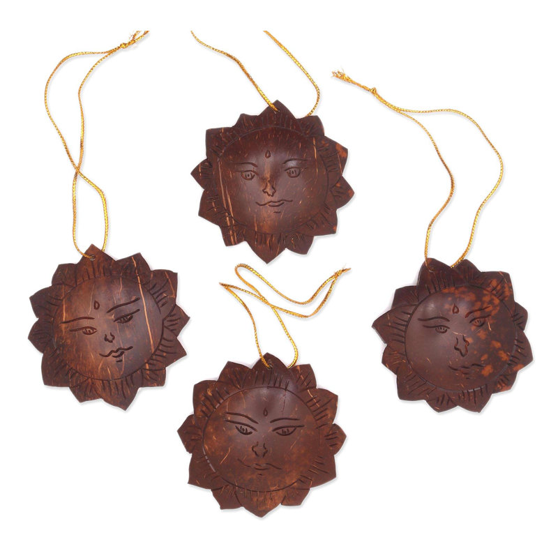 Ensemble d’ornement figurine suspendu tegalalang soleil 4 pièces