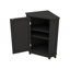 Unité de rangement en coin Home, armoire de salle de bain triangulaire avec tablette réglable, présentant un design contemporain