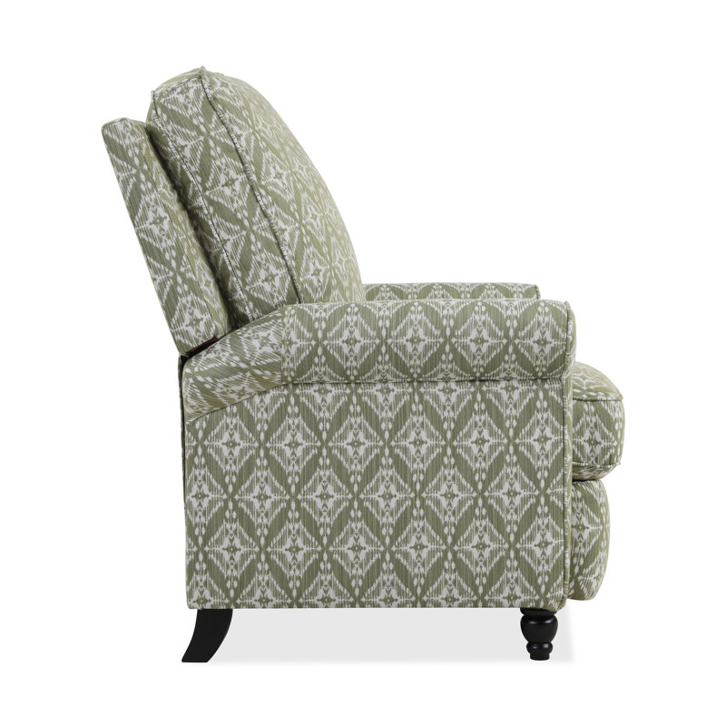 Leni 33.5" Wide Manual Standard Recliner, Pistachio Green Ikat