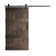 Castle Series 84'' Solid Wood Paneled Satin with Installation Hardware Kit Barn Door
