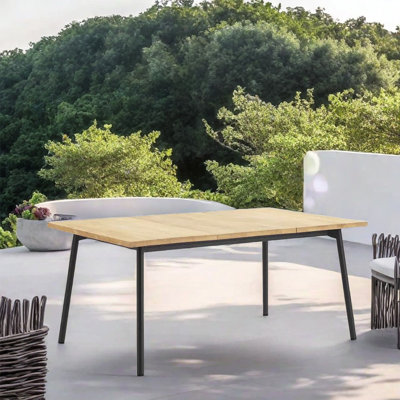 Table de salle à manger d'extérieur Nikoll l 27,56 po
