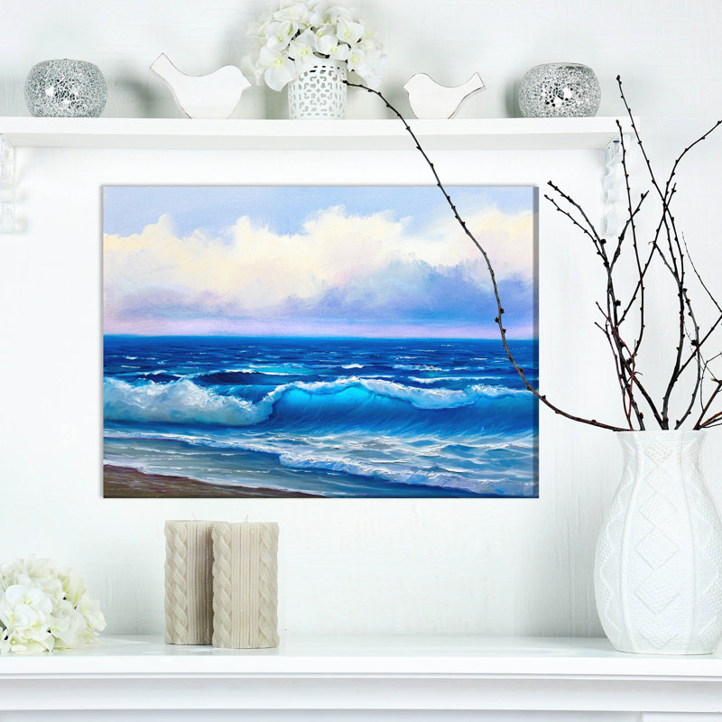 Paysage marin-reproduction sur toile tendue, H 20 po x l 20 po x P 1 po