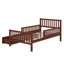 Lit plateforme en bois: garde-corps double face et deux tiroirs de rangement inclus-118036722