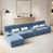 Blue+L-shaped+5 Seat