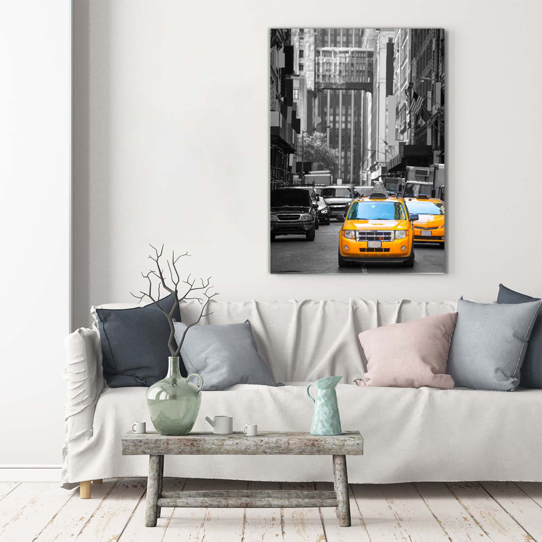 Kunstdruck Taxis New York auf Leinwand