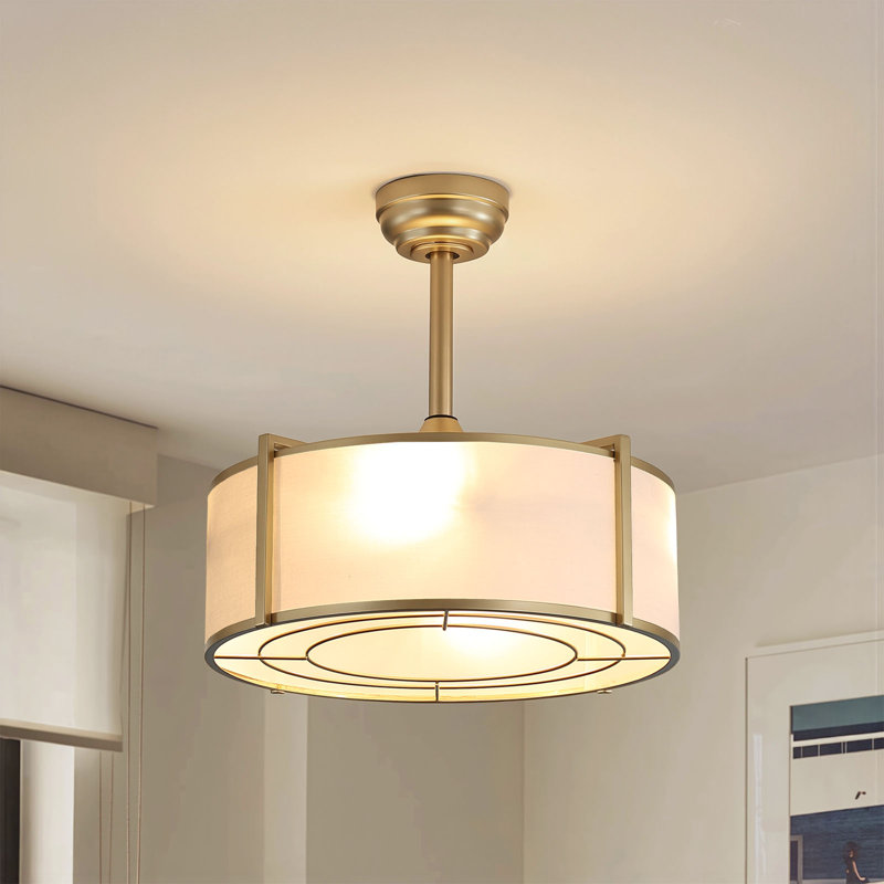Ventilateur de plafond réversible de 20 po avec ensemble d'éclairage et minuterie à télécommande 6 vitesses Farmhouse (comprend 6 ampoules)
