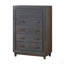 Mobilier de chambre de style transitionnel à lattes de style coffre à lattes et menuiserie brun clair 1Pc