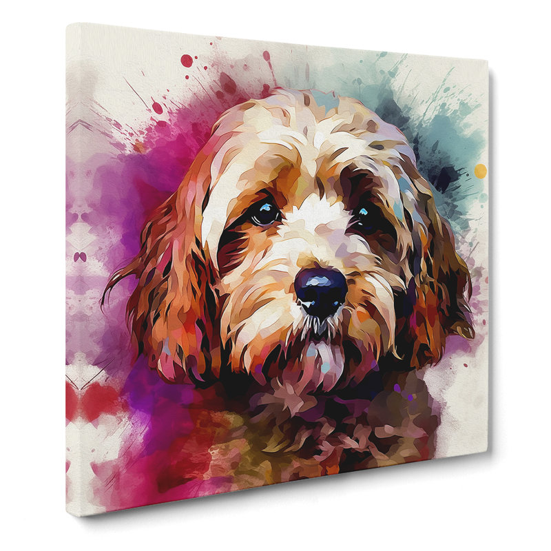 Cockapoo Digital No.1 - No Frame Print, 50cm H x 50cm W x 3cm D