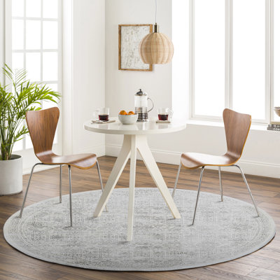 Copenhaver Power Loom Grey/Cream Area Rug