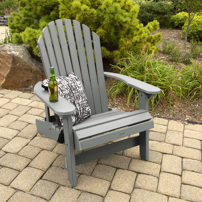 Chaise Adirondack en plastique Federigo, Teck côtier