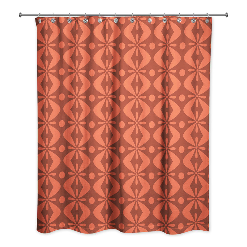 Rideau de douche simple Thorin, Rouge