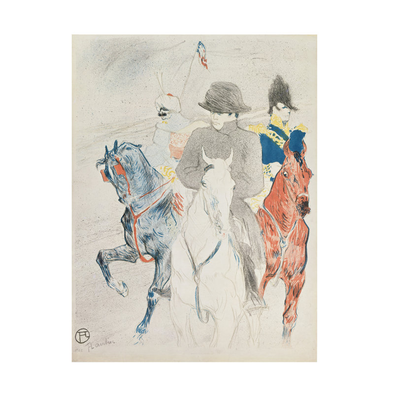 «Henri De Toulouse-Lautrec Napoléon à cheval, 1895», art sur toile, H 19 po x l 14 po