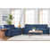 Calian 2-Piece Polyester Fabric Couch and Chair and a Half Set