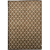 Himalayan Wool Geometric Area Rug in Brown