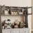 67" Tall Freestanding Kitchen Pantry Cabinet with Countertop – 3 Drawers, Microwave Shelf, Glass Doors, LED Lights, Coffee Bar Buffet Hutch – Washed Ash Finish