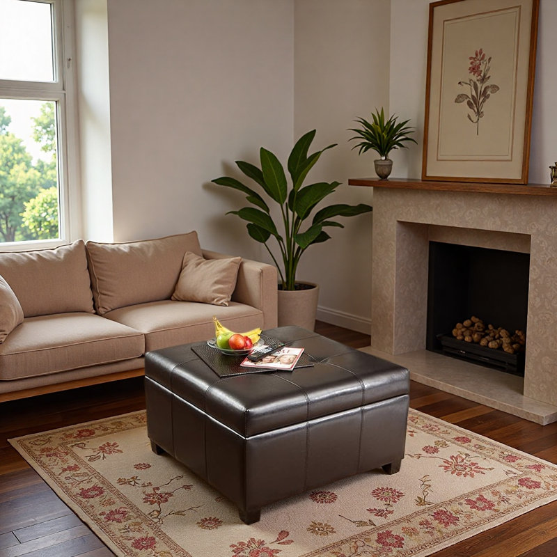 OTTOMAN DE RANGEMENT, Espresso