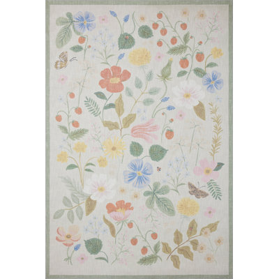 Tapis ivoire Rifle Paper Co.x Loloi Cotswolds