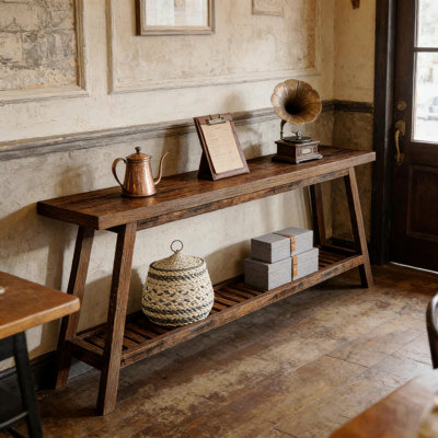 2-Tier Sofa Table,Console Table,Extra-Long Entryway Table