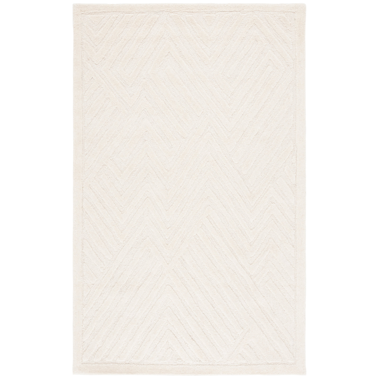 Ginna Hand-Tufted Wool Geometric Rug, Rectangle 4' x 6'