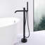 Robinet de baignoire autoportant 304 à fixation au sol en acier inoxydable 304 avec douche à main-136263084