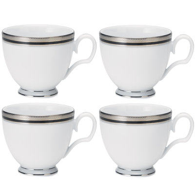 Ensemble de 4 tasses de 8 oz Noritake Austin Platinum