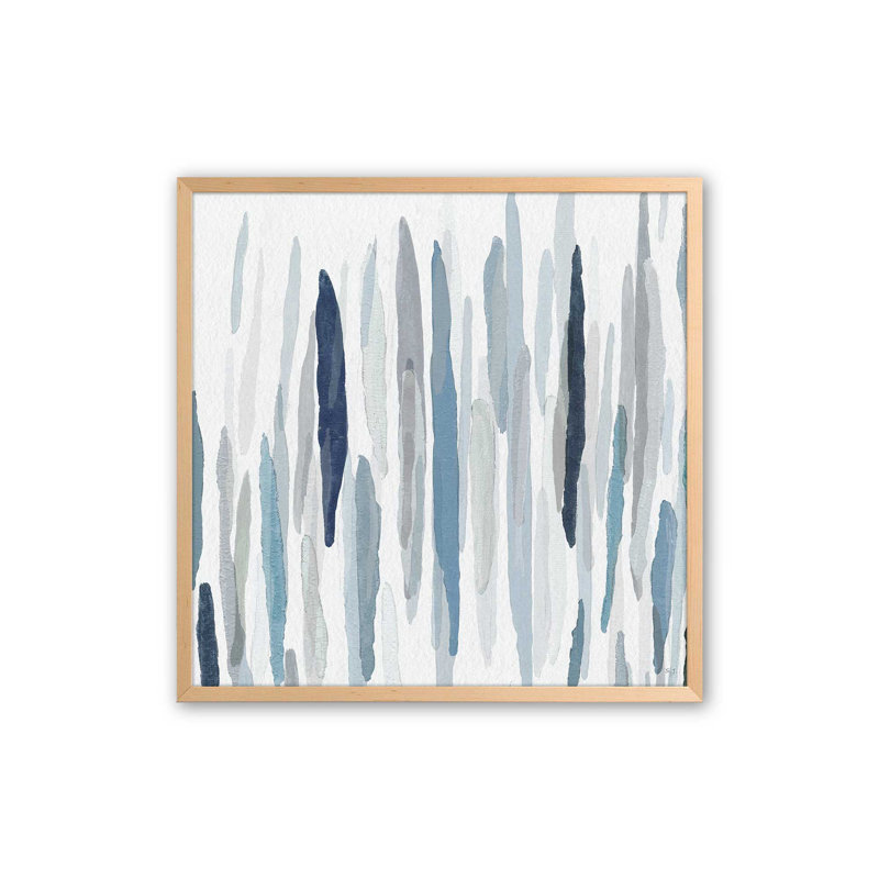 Blues rythmique v1, H 17,5 po x l 17,5 po x P 1,25 po, Papier avec cadre photo érable brut