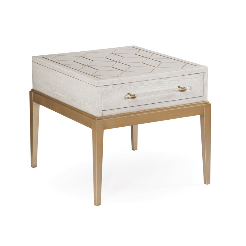 Updegraff End Table with Storage, White, 24" H x 24" W x 28" D