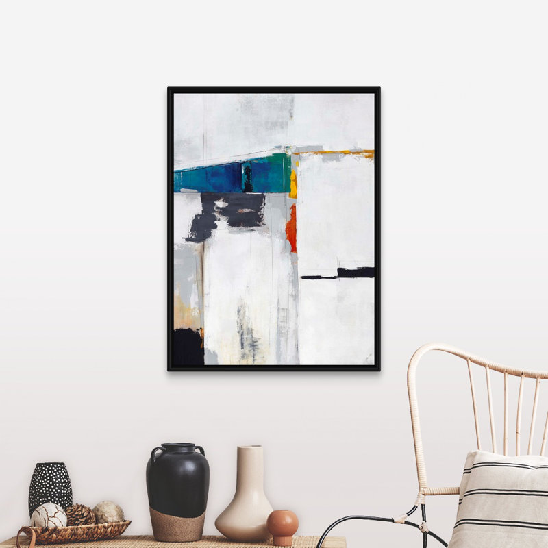 Reproduction d'art sur toile, Cadre flottant noir, H 42 po x l 32 po x P 1,75 po