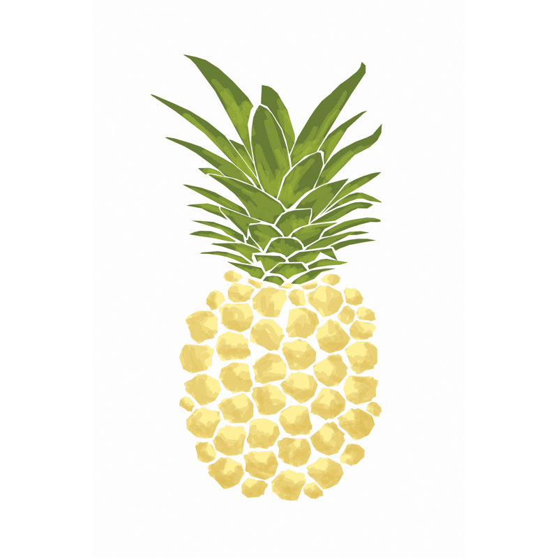 Chunky Pineapple - Wrapped Canvas Painting, 46cm H x 30cm W x 3.8cm D