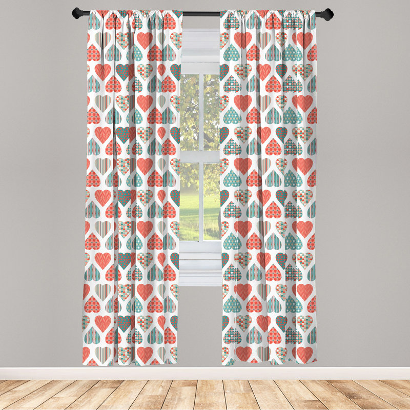 Semi-Sheer Rod Pocket Curtain Panels, 28" x 84"