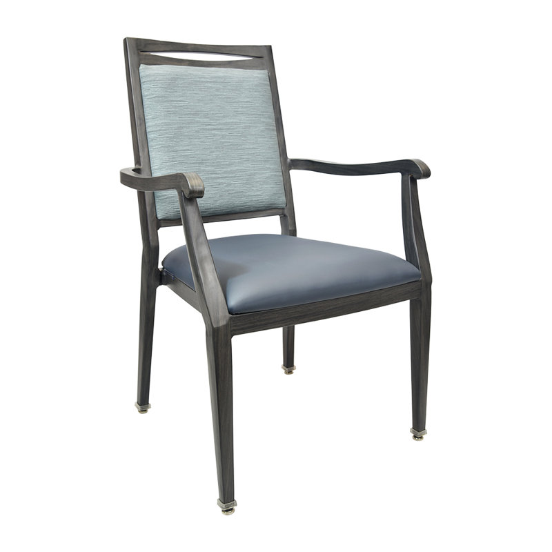 Chaise avec accoudoirs Ada, Ardoise, Dillon Thunder; bleu fumée Winslow
