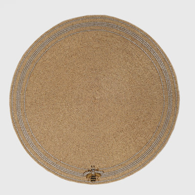 Cotton Round Beaded Placemat