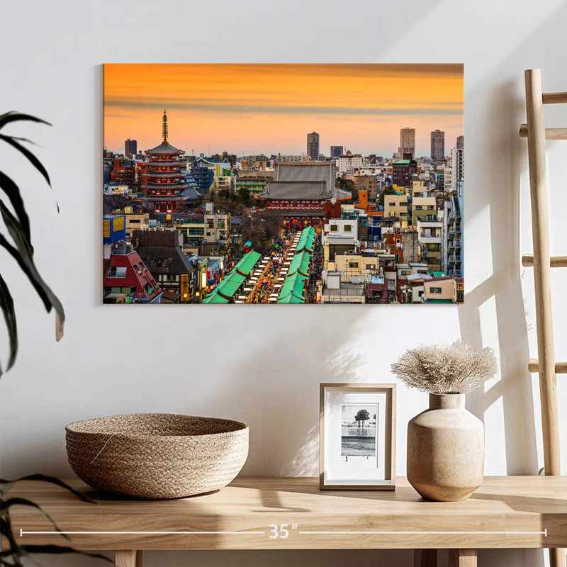 Paysage urbain d'Asakusa, H 16 po x l 24 po