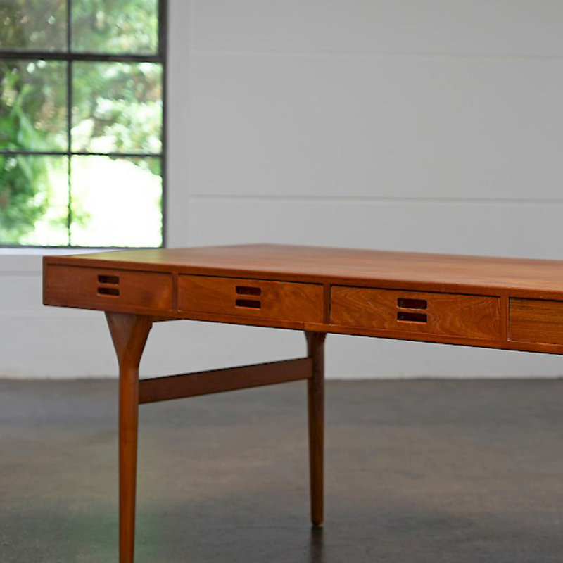 Retro Solid Cherry Wood Drawer Writing Desk