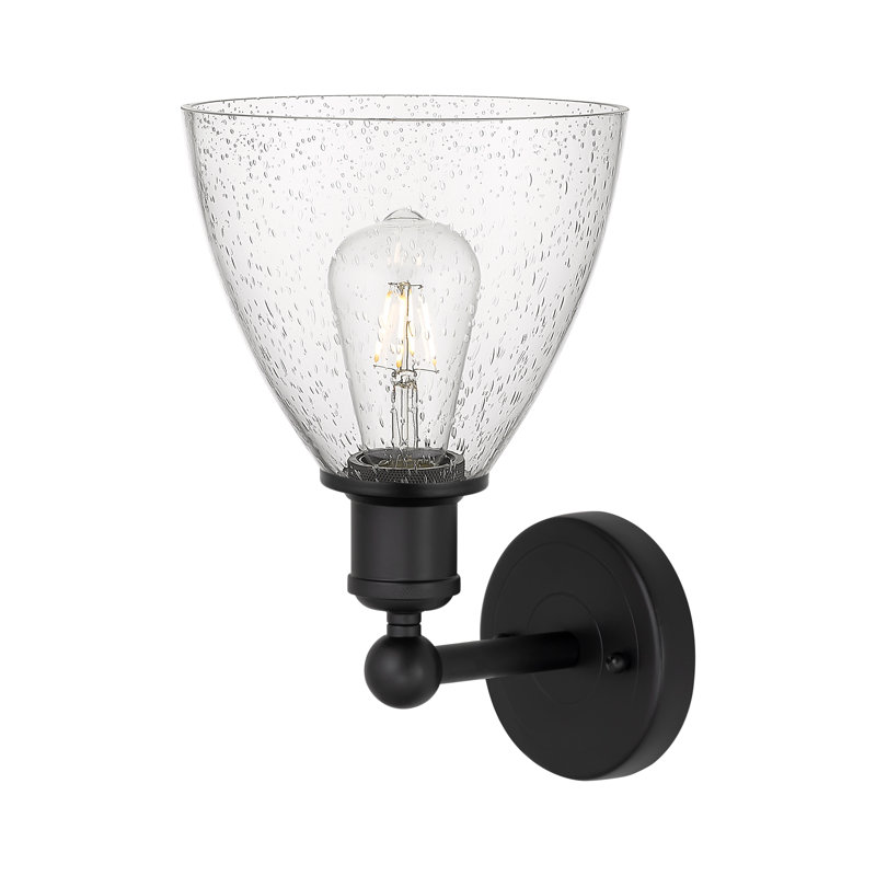 Carmichaels Armed Sconce, Matte Black, Seedy