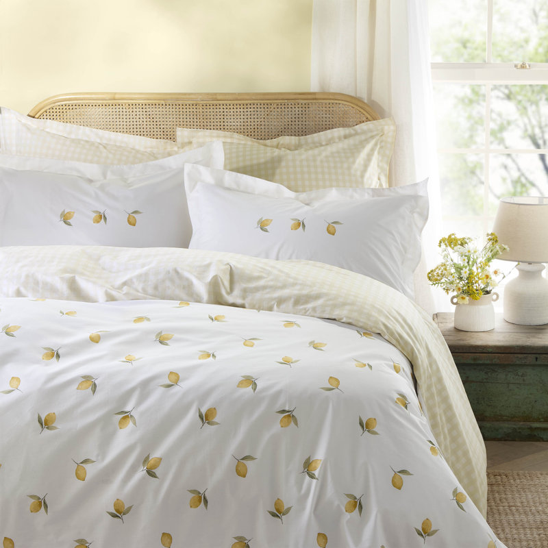 LEMONS, Double  Duvet Cover + 2 pillowcases