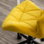 Fauteuil de bureau jaune envoûtant - Diamant, pivotant réglable, assise en tissu de velours, mousse confortable, base en métal robuste de conception, rembourrage, base solide, lisse-1634399489
