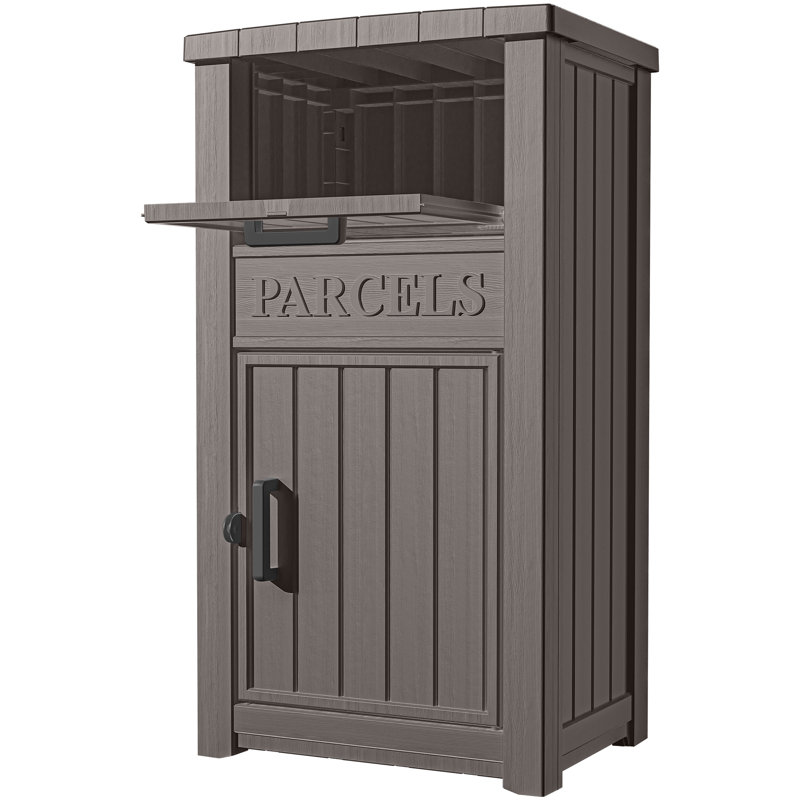 Gray 60 Gallon Lockable Waterproof Plastic Deck Box