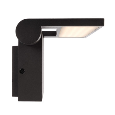Robi Flex Black 48 - Bulb 11.75cm H Integrated LED Outdoor Armed Sconce