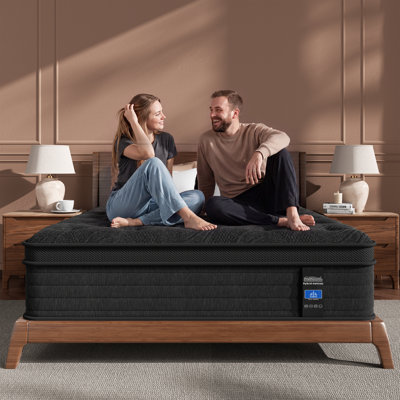 Matelas hybride de 12 pouces pour grand lit, ressorts ensachés et mousse à mémoire de forme, soulagement de la pression, isolement de mouvement, sans fibre de verre, matelas dans une boîte