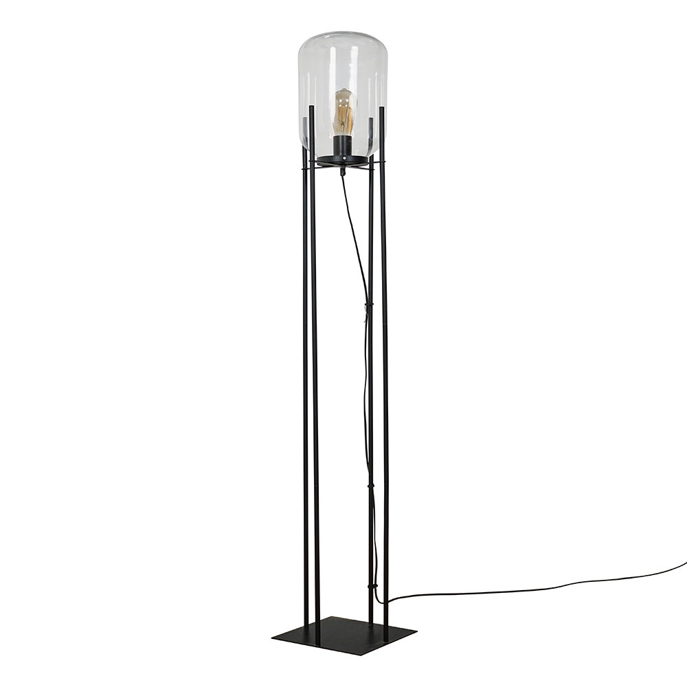 140cm Matte Black Floor Lamp