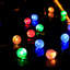 500cm LED Solar Powered 50 - Bulb Cord String Light