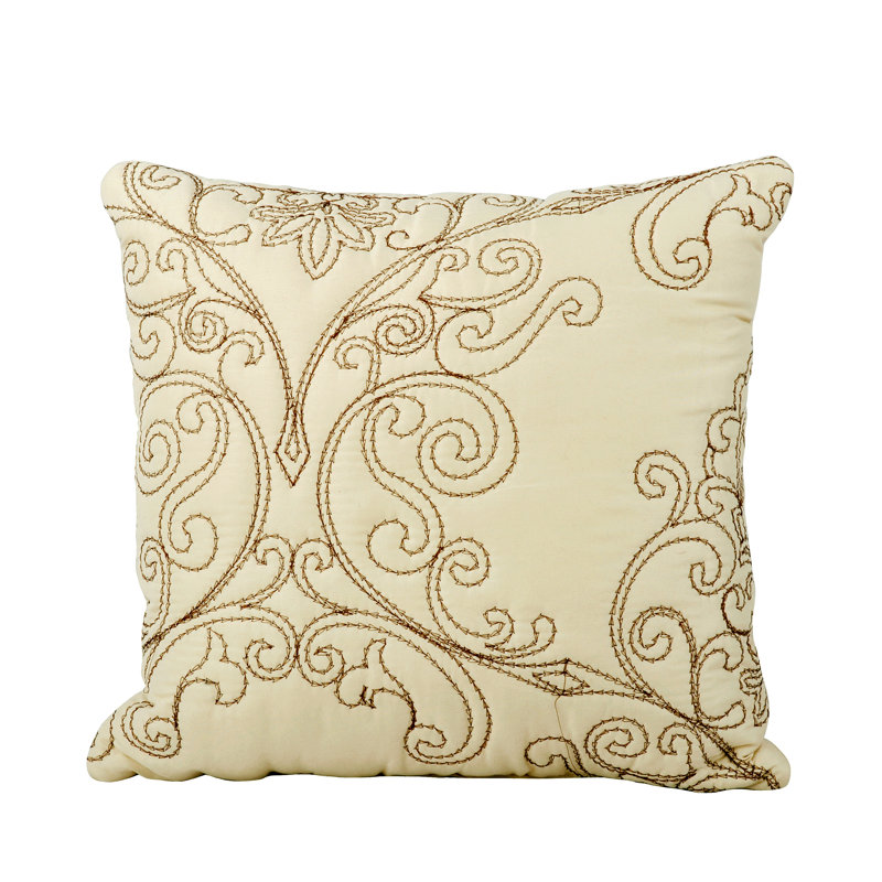 Beige King Reversible Microfiber Damask Bedspread Set