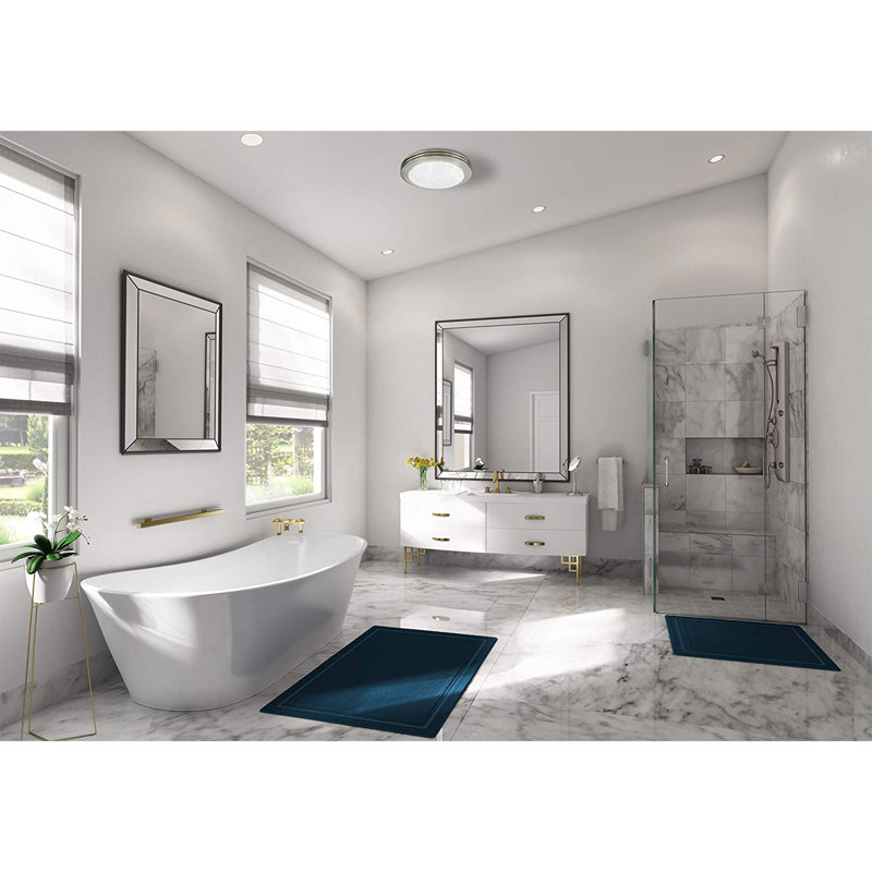 Good Housekeeping Yorkshire Bathroom Ventilation Fan with Light, Brushed Nickel