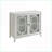 Console Cabinet | Off-White Ceara Finish | 2 Glass Doors | Contemporary Entryway Storage