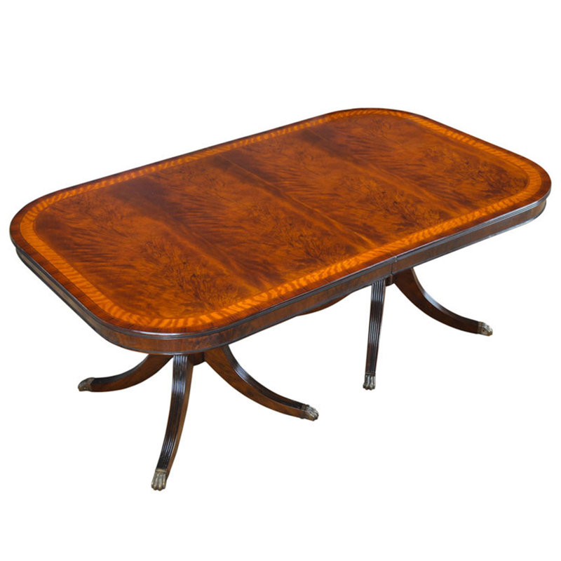 Extendable Mahogany Solid Wood Dining Table