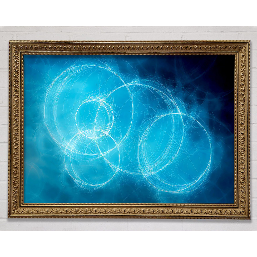 Gerahmtes Wandbild Blue Circular Elusion