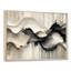 Gris sur fond blanc l'encre rythmique de la rivière Ink II - vagues modernes abstraites-1727008900-1750960347